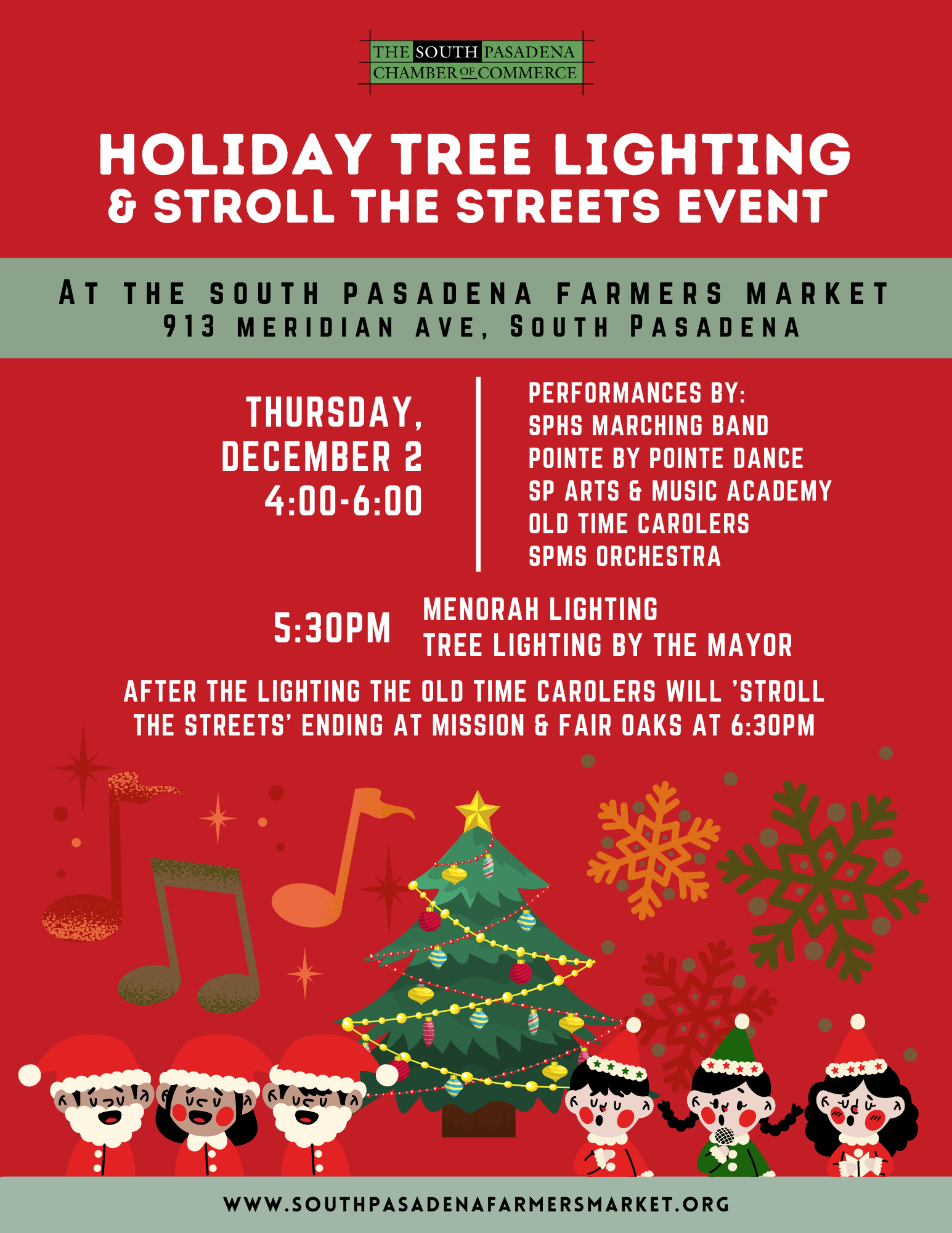 Annual Tree Lighting South Pasadena Chamber of Commerce